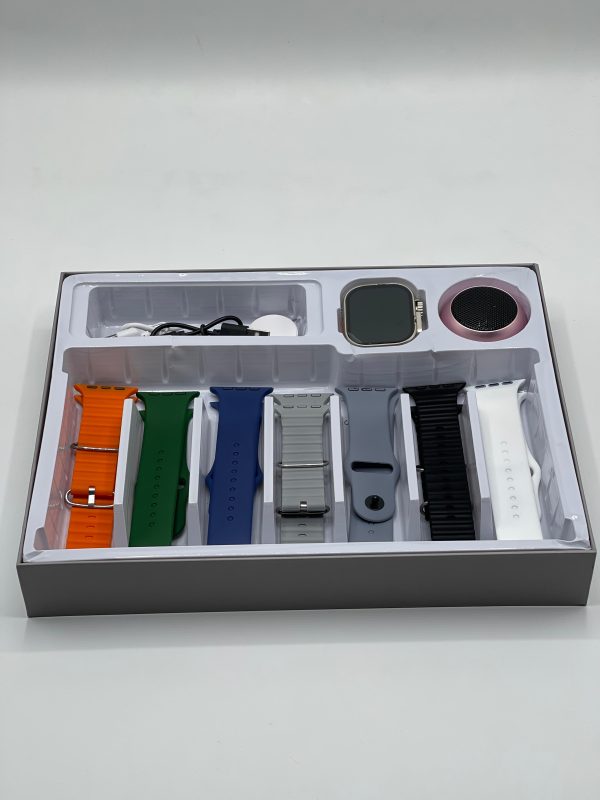 (Eid Special Deal) Ultra 2 – Crown K16 – Watch Bundle – Includes Free P47 Wireless speaker + 7 Interchangeable Straps