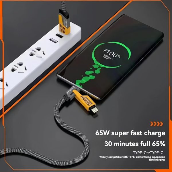 4-in-1 Multi Usb Charging Cable with Fast Pd Charger Cord For Iphone, Ipad, Samsung, Macbook