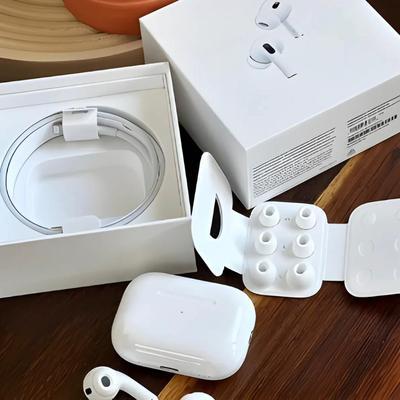 White Bluetooth Airpod Pro with  Long-Lasting Battery - 1 Pcs