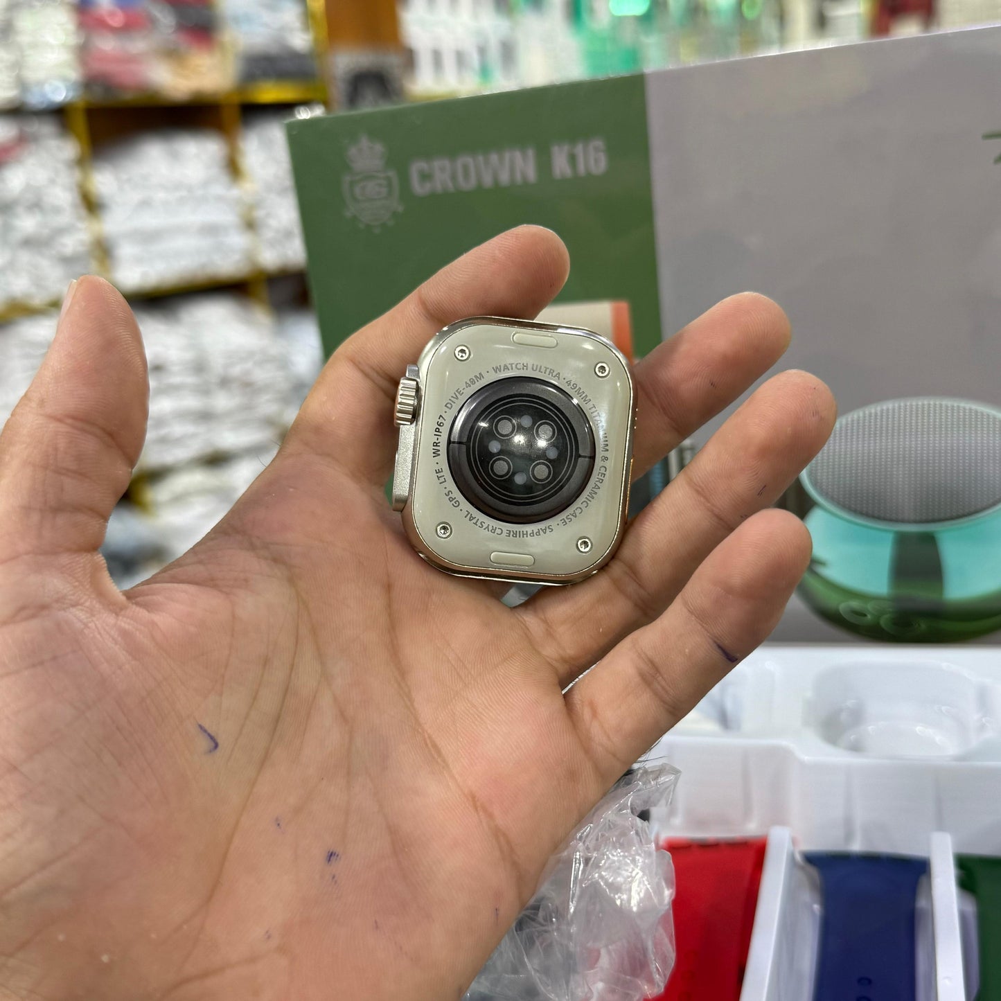 Crown K16 Ultra 2 Smart Watch 10-in-1 Gift Set with Mini Bluetooth Speaker – Compatible with Android & iOS