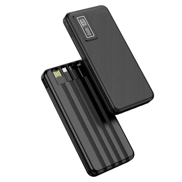 Aspor A300 Power Bank 10000mah Li-polymer Battery 4 In1 Power Bank Black